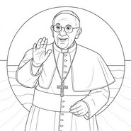 Coloriage Le pape François