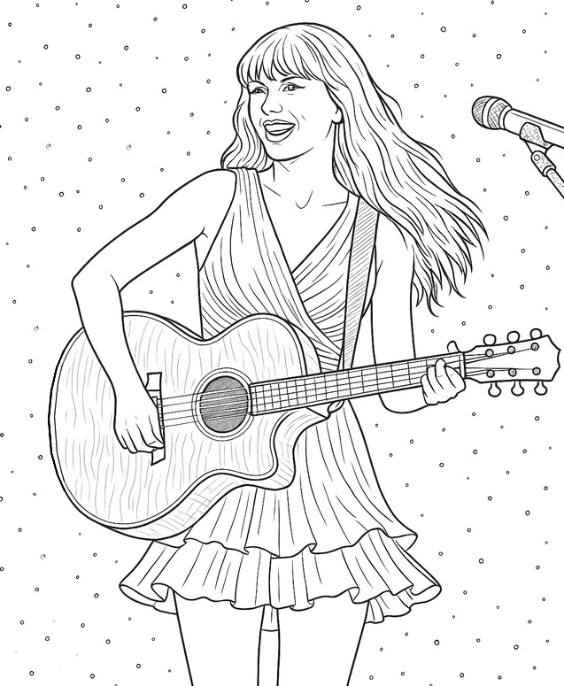 Coloring page Taylor Swift