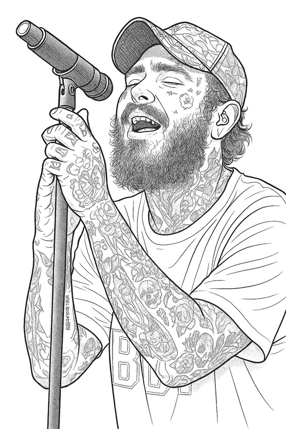Coloring page Post Malone