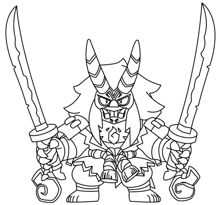 Desenho para colorir Kenji Oni