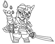 Drawing to color - Cursed Kenji - Brawl Stars - Katana Kingdom
