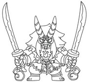 Printable coloring - Oni Kenji - Brawl Stars - Katana Kingdom