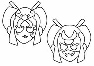 Desenho para colorir Kaze Gueixa/Ninja
