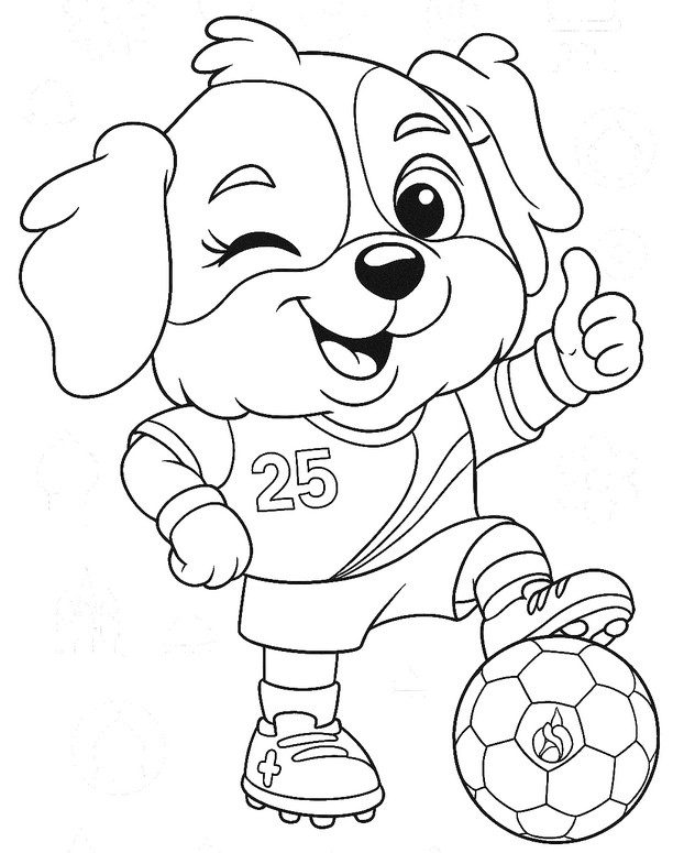 Disegno da colorare mascotte