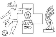 Kostenloses Ausmalbild - Schweizer Logo - Fußball-Europameisterschaft der Frauen 2025