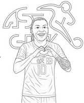 Gratis målarbild - Ramona Bachmann - UEFA dam-EM 2025
