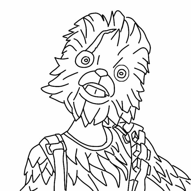 Coloring page Wookiee Team Leader