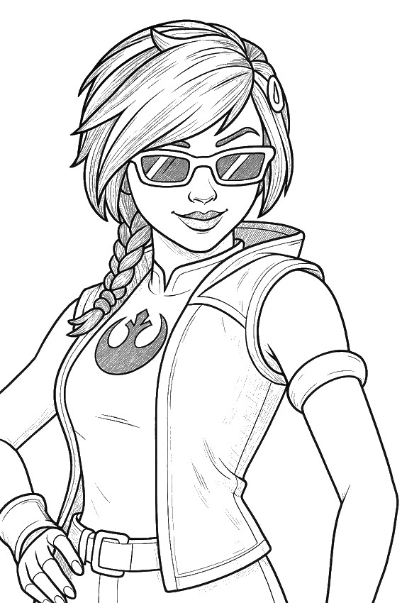 Desenho para colorir Fortnite - Star Wars