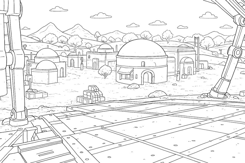 Desenho para colorir Fortnite - Star Wars