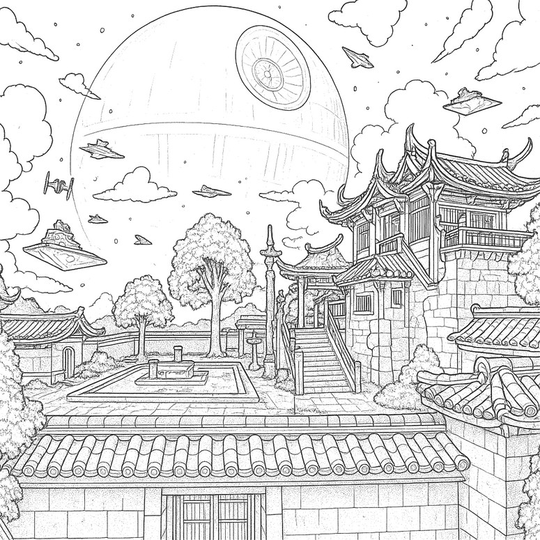 Desenho para colorir Fortnite - Star Wars