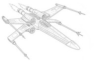 Coloring page X-wing