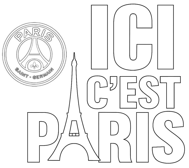 Coloriage Ici c'est Paris