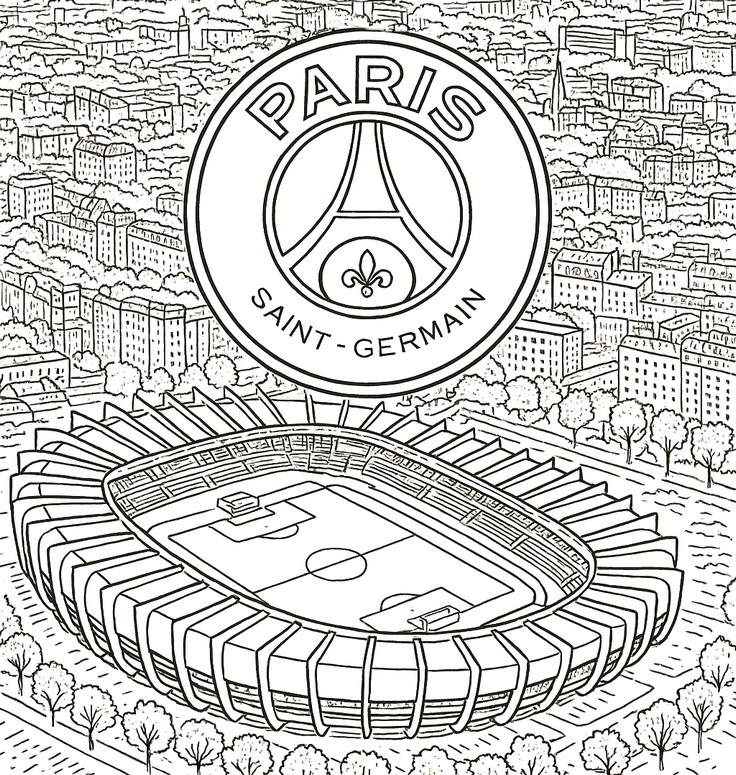 Coloriage Parc des Princes