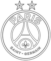 Printable coloring - 2-star logo - PSG Paris-Saint-Germain