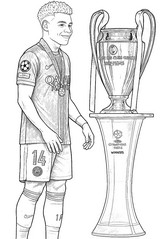 Disegno scaricabile - Doué - Coppa dei Campioni - PSG Paris-Saint-Germain