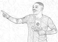 Disegno da stampare - Ousmane Dembélé - PSG Paris-Saint-Germain