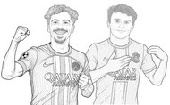 Kleurplaat Vitinha & Neves