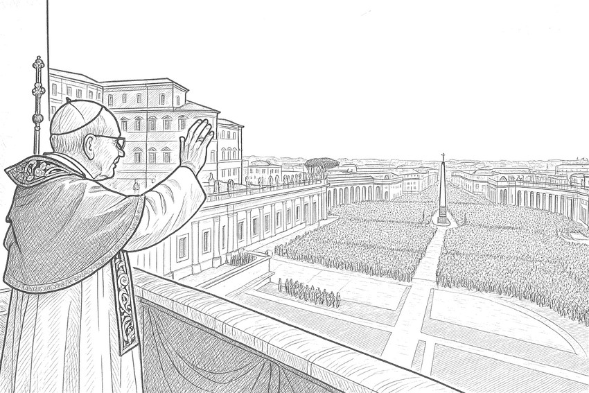 Disegno da colorare Piazza San Pietro
