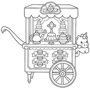 Disegno da colorare - Il carrello di Cherie - Wild Manes