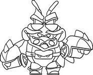 Printable coloring - Kaiju Clancy - Brawl Stars - Crush the Kaiju