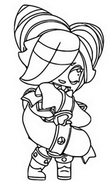 Free coloring page - Tokusatsu Colette - Brawl Stars - Crush the Kaiju