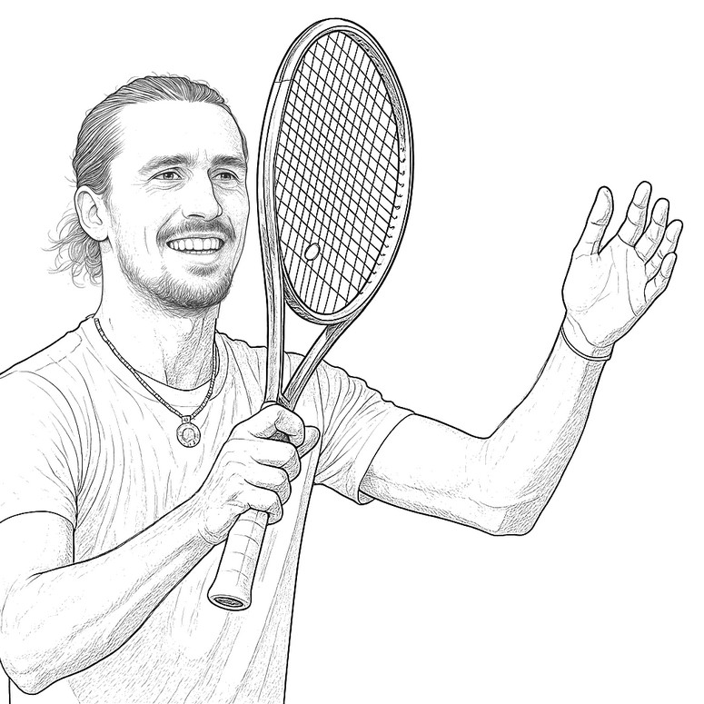 Coloriage Zverev