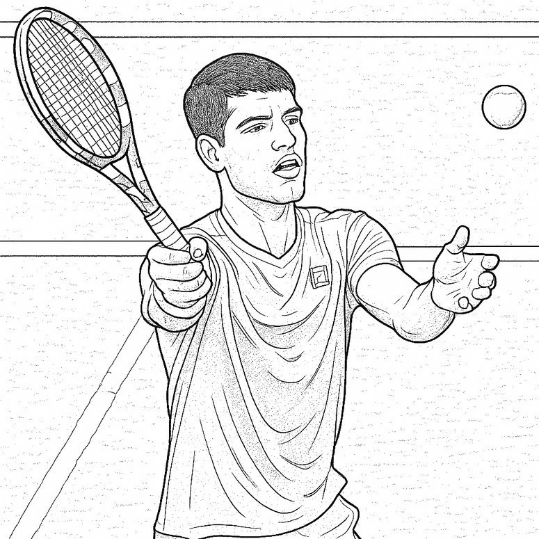 Coloriage Carlos Alcaraz