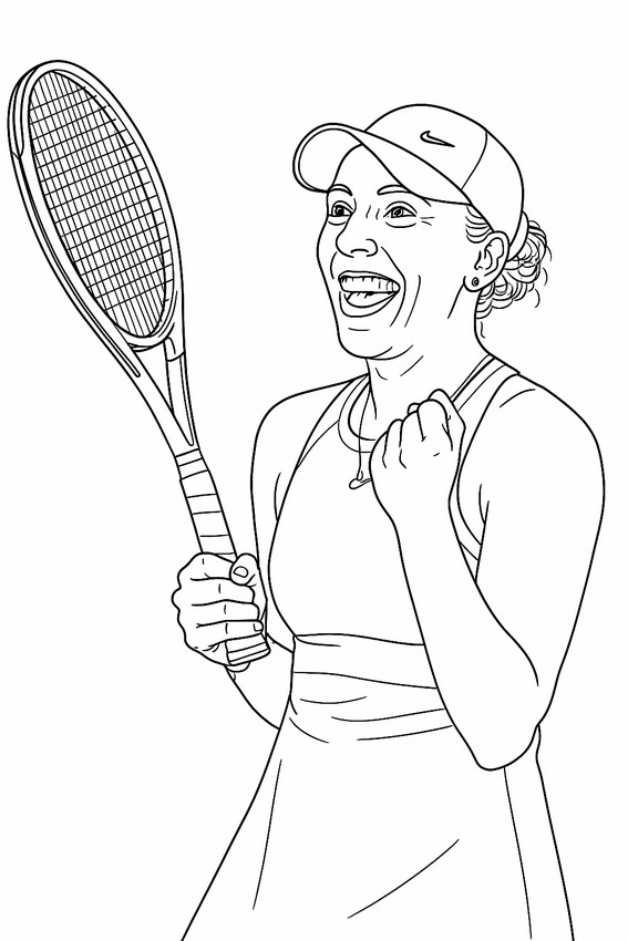 Coloriage Madison Keys - Australie