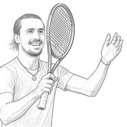 Coloriage gratuit - Zverev - Tennis 2025