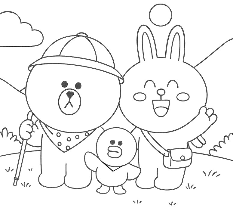Coloriage Brown, Cony & Sally