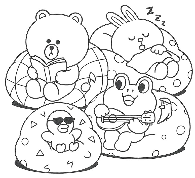 Coloriage Brown, Cony, Sally & Leonard
