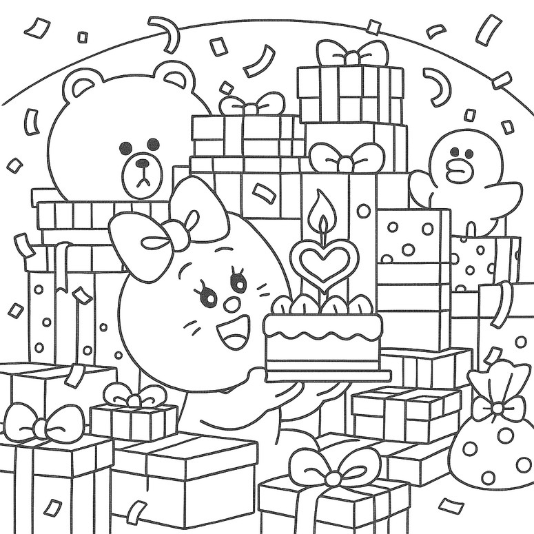 Coloriage L'anniversaire