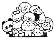 Zeichnung zum Ausmalen - Minini - Line Friends