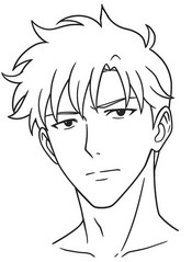 Printable coloring - Sung Jinwoo - Face - Solo Leveling