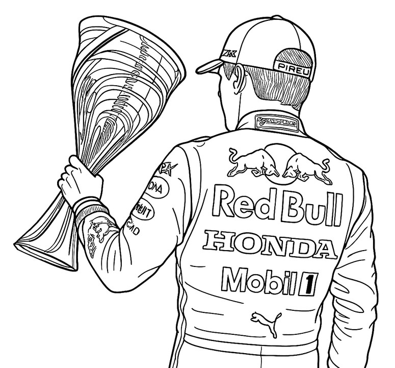 Kolorowanka Max Verstappen