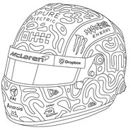 Feuille de coloriage - Casque de Lando Norris - Formule 1