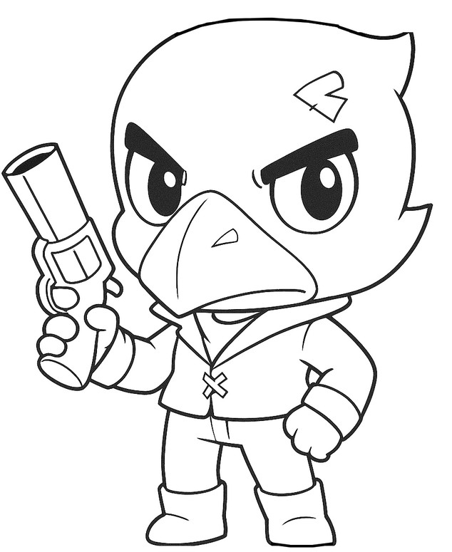 Kleurplaat Crow
