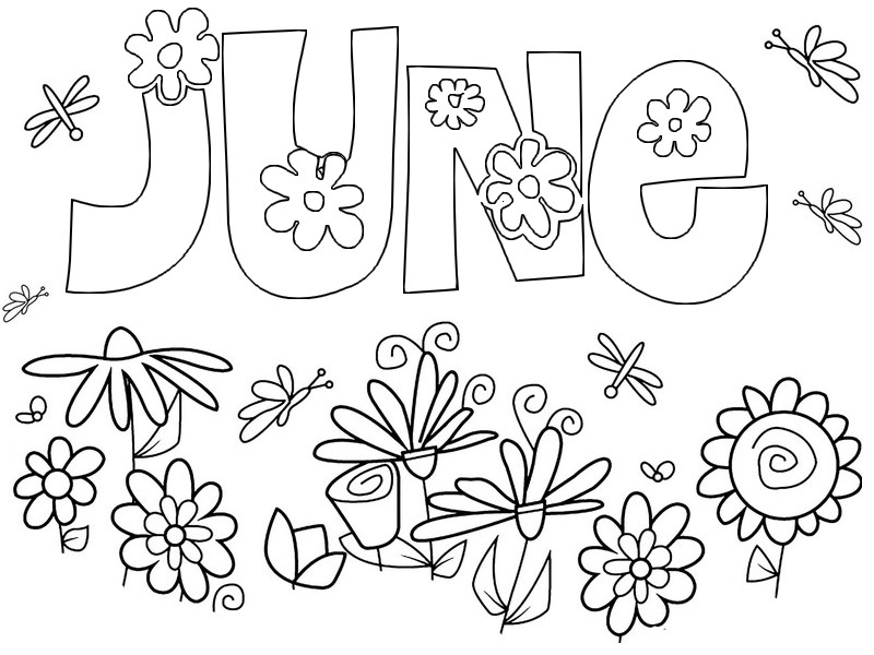 Coloriage Le mois de juin