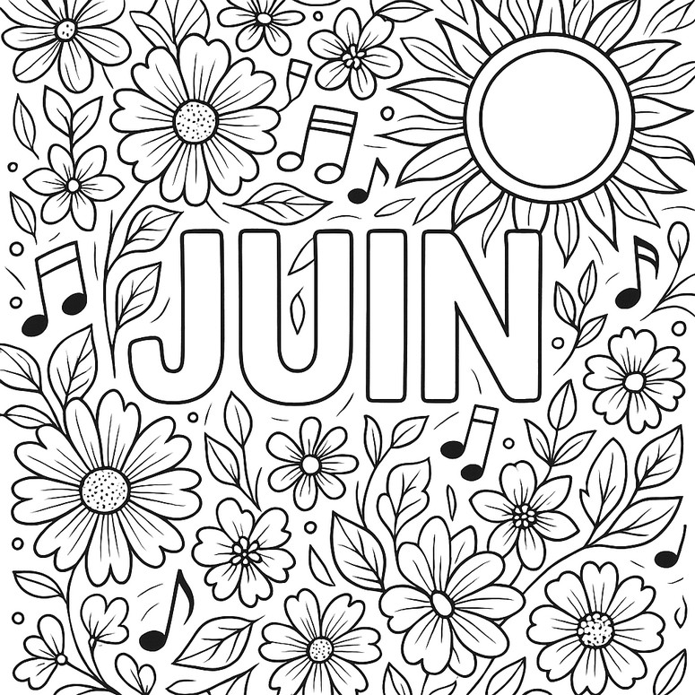 Coloriage Juin