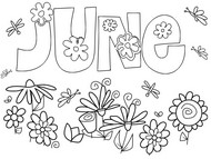 Free coloring page - The month of June - June