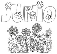 Ausmalbild zum Herunterladen - Junio - Juni