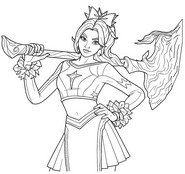 Ilustração para colorir - Haylee Skye - Fortnite - Super