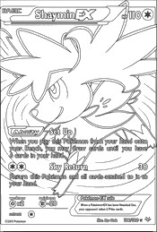 Illustrazione da colorare - Shaymin-EX - Carte Pokémon Full Art
