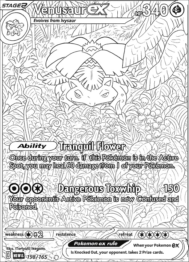 Disegno da colorare Venusaur-EX