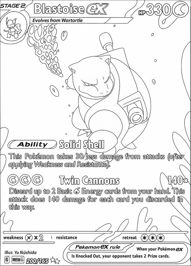 Disegno da colorare Blastoise-EX