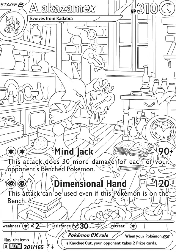 Disegno da colorare Alakazam-EX