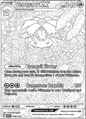 Desenho gratuito - Venusaur-EX - Pokémon Escarlate e Violeta 151