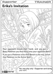 Kolorowanka - Zaproszenie Eriki - Pokémon Szkarłat i Fiolet 151