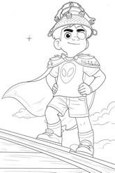 Downloadable coloring - The colander on the head - Elio