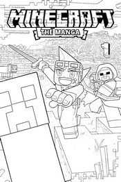 Image à colorier - Volume 1 - Minecraft Le manga